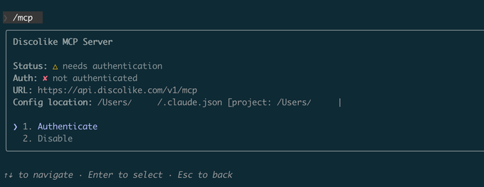 Select Authenticate option