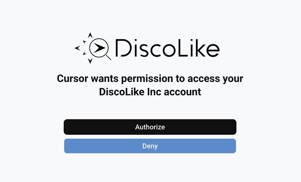OAuth authorization screen