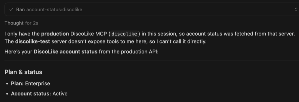 Using DiscoLike MCP